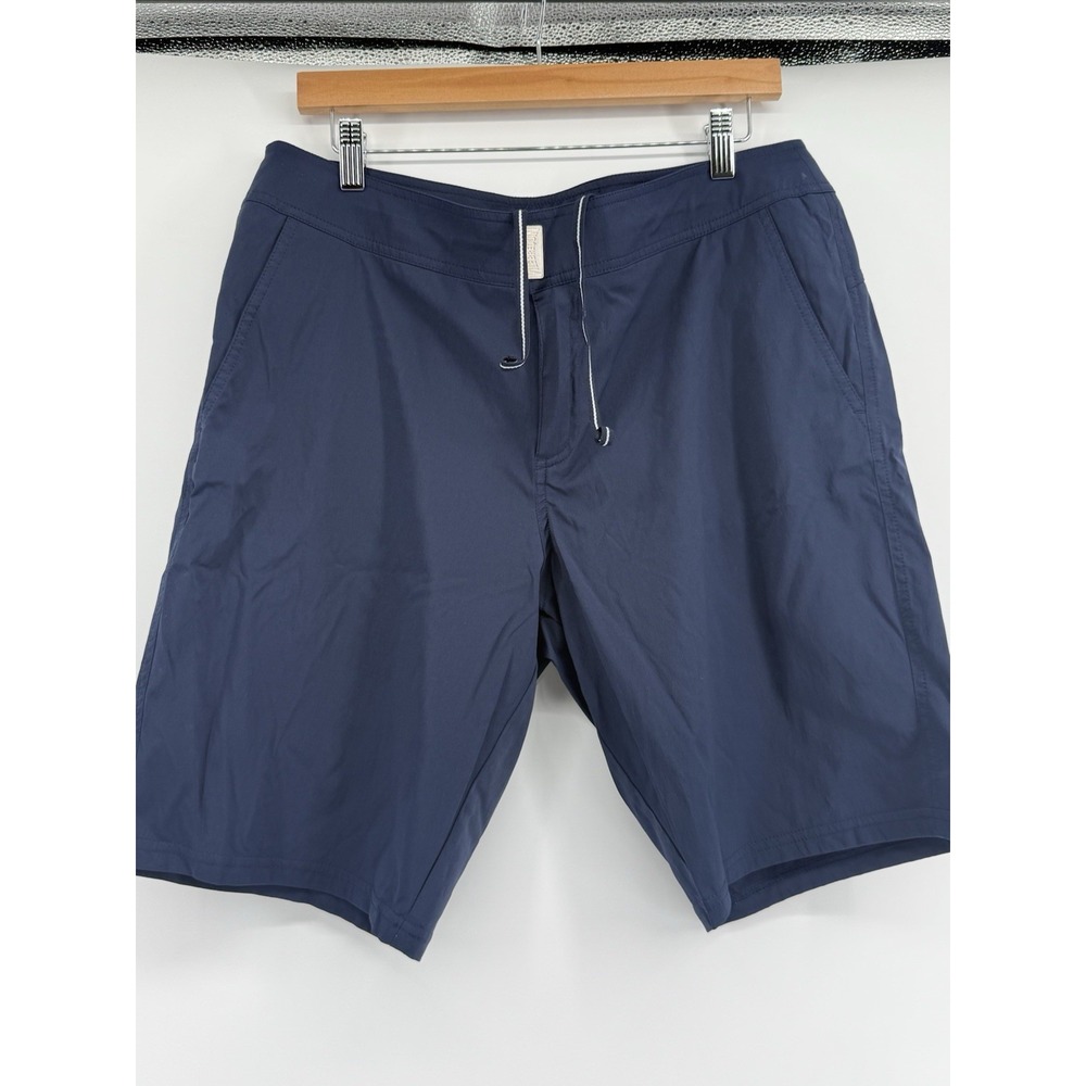 Vilebrequin Mens Merise Swim Trunks Shorts Lined Zip Navy Blue Sz XL $280